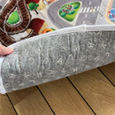 Stort Legetæppe - By/Trafik Motiv + 2 Plastbiler - 180x130 cm.