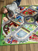 Legetæppe, Stort med Trafik motiv - 180x130 cm.