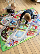 Legetæppe, Stort med Trafik motiv - 180x130 cm.