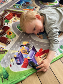 Legetæppe, Stort med Trafik motiv - 180x130 cm.