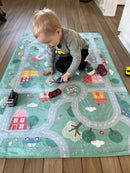 Ultra Soft Legetæppe - Vejbanemotiv - 1,5m x 1m - Achoka - Fra 1 år