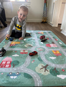 Ultra Soft Legetæppe - Vejbanemotiv - 1,5m x 1m - Achoka - Fra 1 år