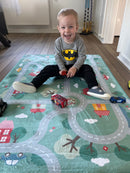 Ultra Soft Legetæppe - Vejbanemotiv - 1,5m x 1m - Achoka - Fra 1 år