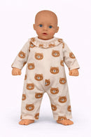 Dukketøj, Sparkedragt Str.  32-37 - dukke stående