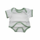 Dukketøj, Body i hvid Str. 32-37 - body velcro