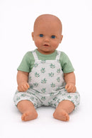 Dukketøj, T-shirt og overall Str. 38-41 - dukke siddende