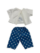 Dukketøj, T-shirt m. print &  buks 38-41 sættet bagfra