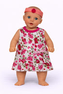 Dukketøj, Kjole & denimjakke Str. 38-41 -  dukke stående
