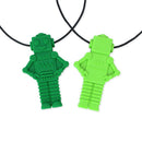 ARK - Robochew - bidesmykke - limegrøn - front - bagfra