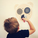 Aktivitetstavle - 1 stk Bamsehoved med mønster aktivitet - Fra 18 mdr