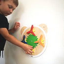 Aktivitetstavle - 1 stk Bamsehoved med vindmølle aktivitet - Fra 18 mdr