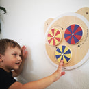 Aktivitetstavle - 1 stk Bamsehoved med farve aktivitet - Fra 18 mdr