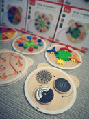 Aktivitetstavle - 1 stk Bamsehoved med nummer-match aktivitet - Fra 18 mdr