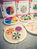 Aktivitetstavle - 1 stk Bamsehoved med farve aktivitet - Fra 18 mdr