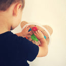 Aktivitetstavle - 1 stk Bamsehoved med nummer-match aktivitet - Fra 18 mdr