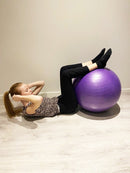 Yogabold i lilla med "anti-burst" - Ø: 65 cm