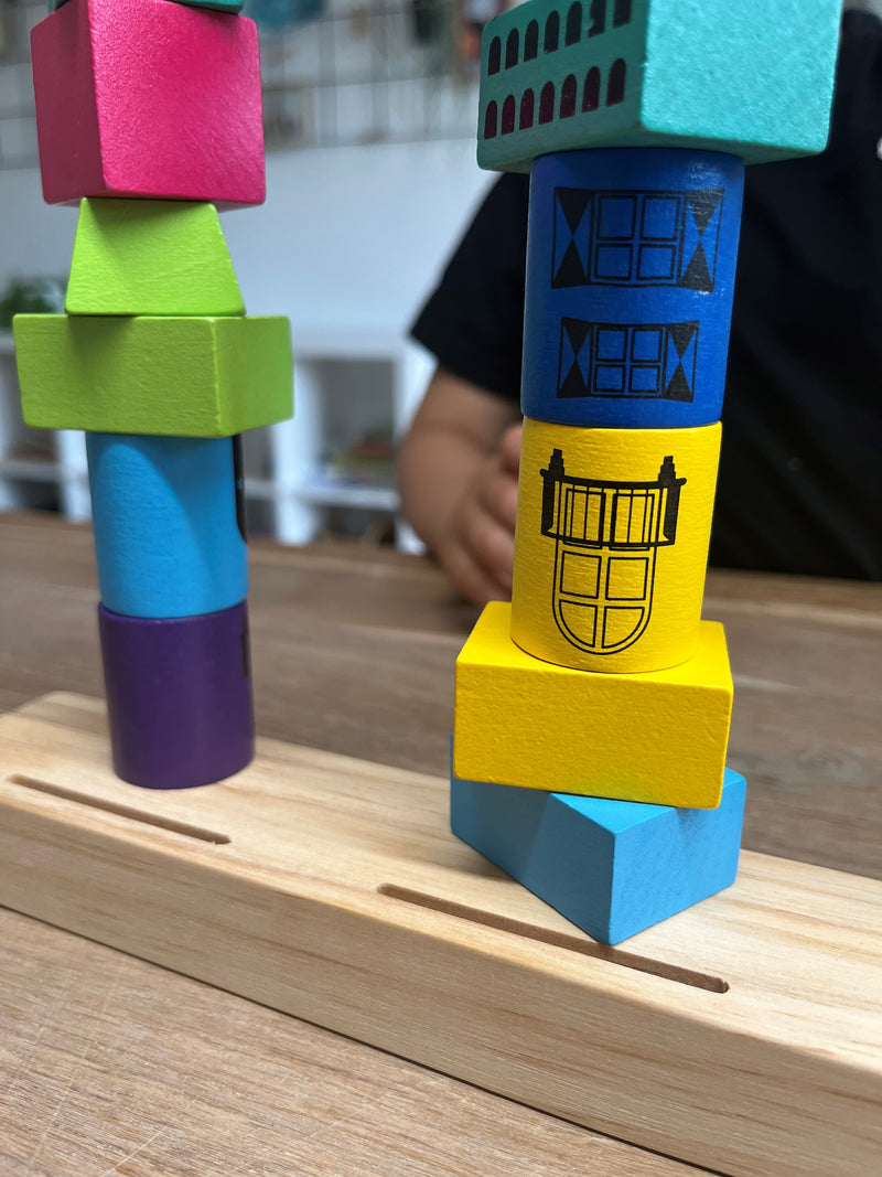 Stack Towers byggespil med 42 klodser - BS Toys - Fra 4 år.