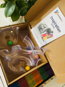 Magnetisk Kuglebane - Regnbue - 66 dele