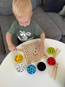 Finmotorisk Kuglespil af træ - 132 dele