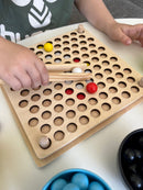 Finmotorisk Kuglespil af træ - 132 dele
