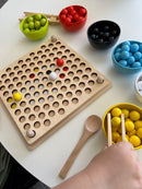 Finmotorisk Kuglespil af træ - 132 dele