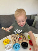 Finmotorisk Kuglespil af træ - 132 dele