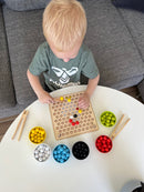 Finmotorisk Kuglespil af træ - 132 dele