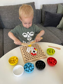 Finmotorisk Kuglespil af træ - 132 dele