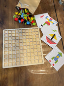 Mosaik Brikspil af træ - 116 dele