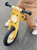 Løbecykel i træ - Mustard - FLEXA - Fra 3 år