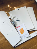 Reol m/3 hylder Hvid - FLEXA