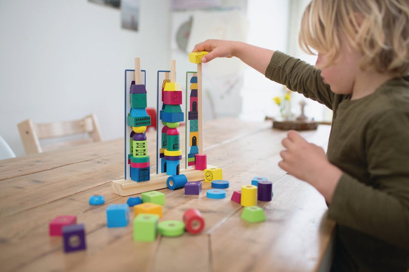Stack Towers byggespil med 42 klodser - BS Toys - Fra 4 år.