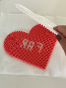 Hama Perleplade Midi - Hjerte Stor 16x17,5cm - Hvid (233)