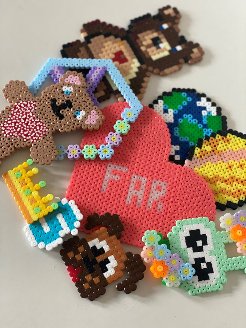 Sachet de 1000 perles a repasser hama midi marron nounours - loisirs Sachet de 1000 perles a repasser hama midi marron nounours - loisirs