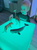 Kube med LED lys - 16 farver - 40 x 40 cm - inkl fjernbetjening.