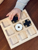 Luksus Kryds Og Bolle Spil i træ -  21 x 21 cm