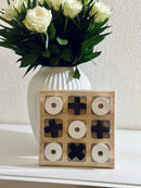 Luksus Kryds Og Bolle Spil i træ -  21 x 21 cm