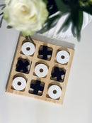 Luksus Kryds Og Bolle Spil i træ -  21 x 21 cm