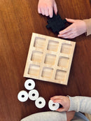 Luksus Kryds Og Bolle Spil i træ -  21 x 21 cm