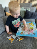 Puslespil i Pap fra Larsen - Dyr i Verden - 28 brikker.