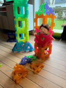 Gennemsigtig Gigant Polydron sæt 60 dele