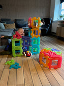 Gennemsigtig Gigant Polydron sæt 60 dele