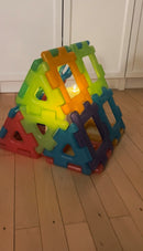 Gennemsigtig Gigant Polydron sæt 60 dele