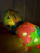 Gennemsigtig Gigant Polydron sæt 60 dele