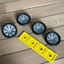 Polydron Hjulsæt til magnetiske polydroner - 8 dele.