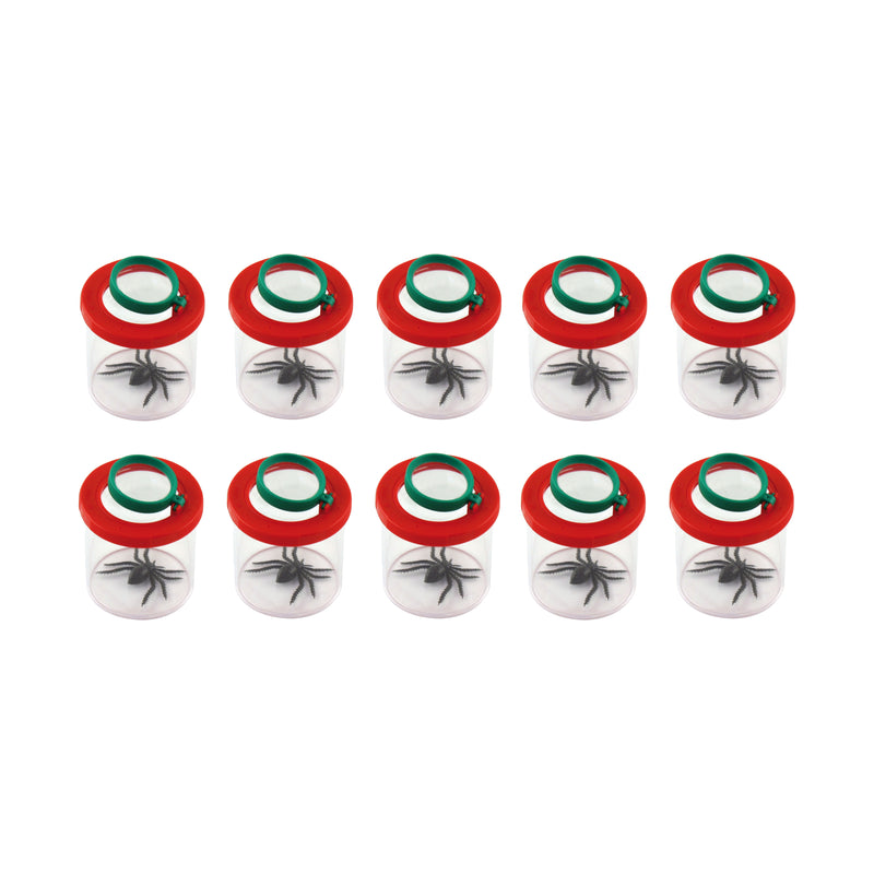 Et sæt med 10 stk. insektglas.