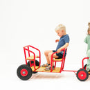 Rose Taxavogn-Anhænger - Punkterfri Gummidæk - Fra 3 år