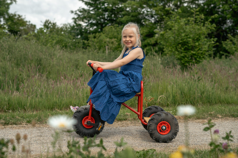 Rose 3-hjulet Pedalcykel - Traktordæk - fra 4-10 år.