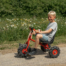 Stor Rose 3-hjuler med Traktordæk og Plastsæde - for 4-10 år