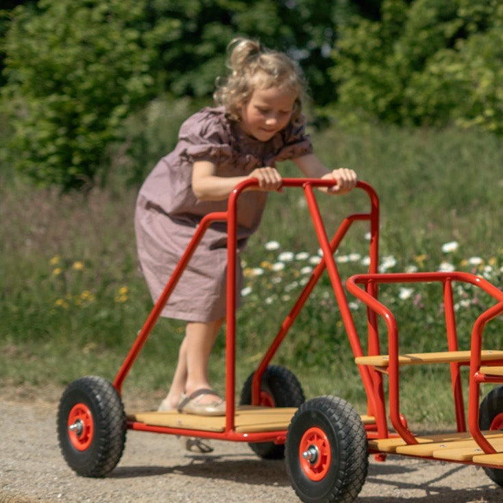 Rose Stridsvogn Anhænger - Punkterfri Ballondæk - Fra 3 år